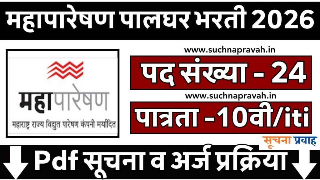 MahaTransco Palghar Bharti 2026