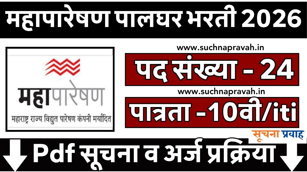 MahaTransco Palghar Bharti 2026